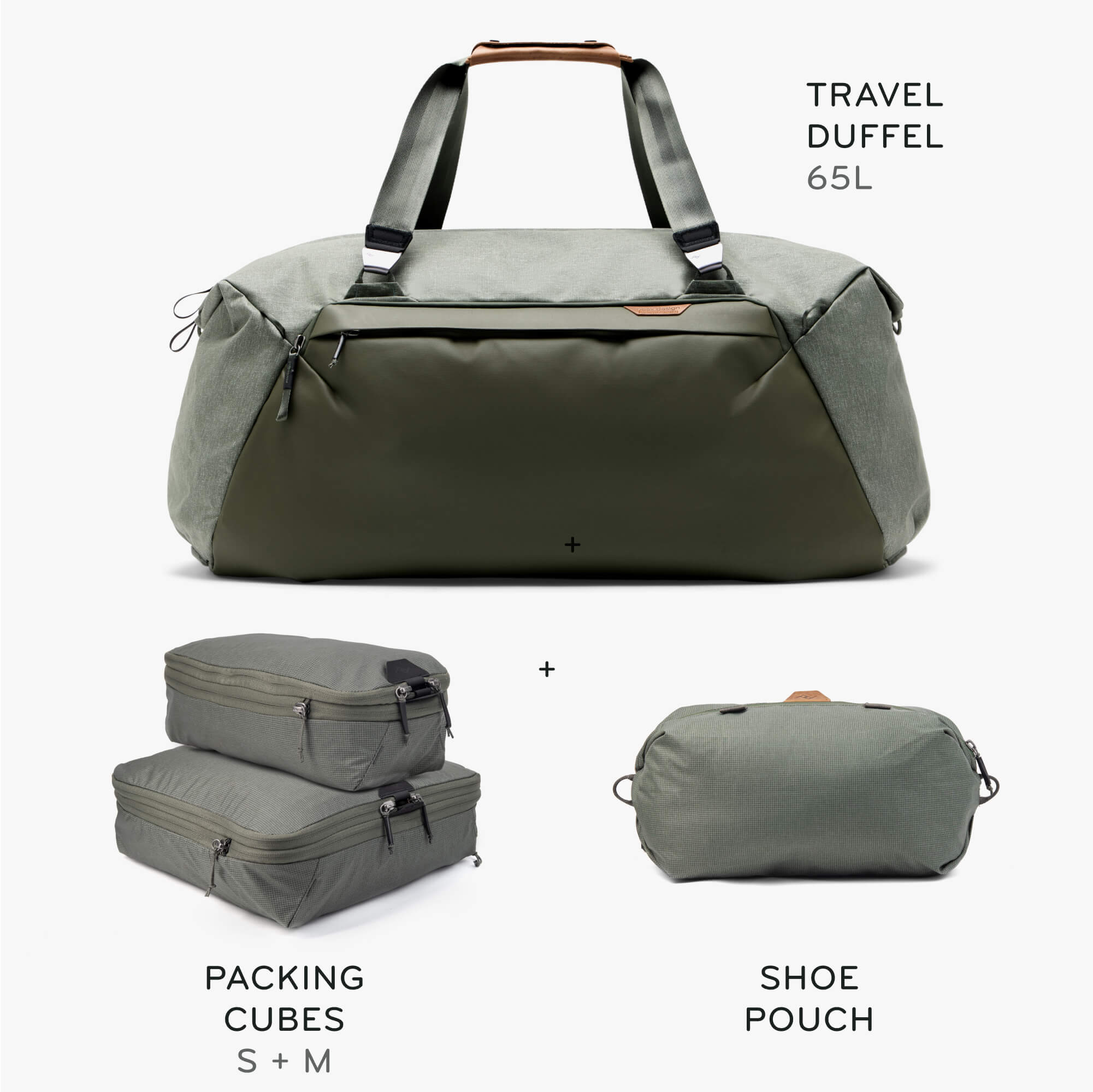 65L Travel Duffel + Bundle 2 | Sage